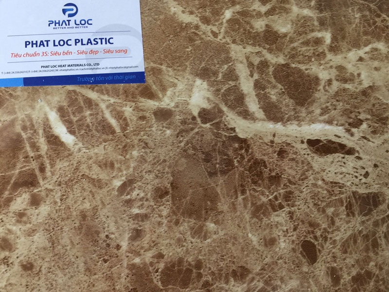 Tấm PVC vân đá PL-8612 (Kim cà phê) 1 Tấm PVC vân đá PL-8612 (Kim cà phê)