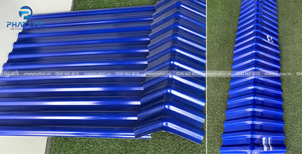 Tôn Nhựa 9 Sóng Vuông - PVC/ASA Eurolines 24 Úp nóc tôn nhựa pvc/asa Phát Lộc
