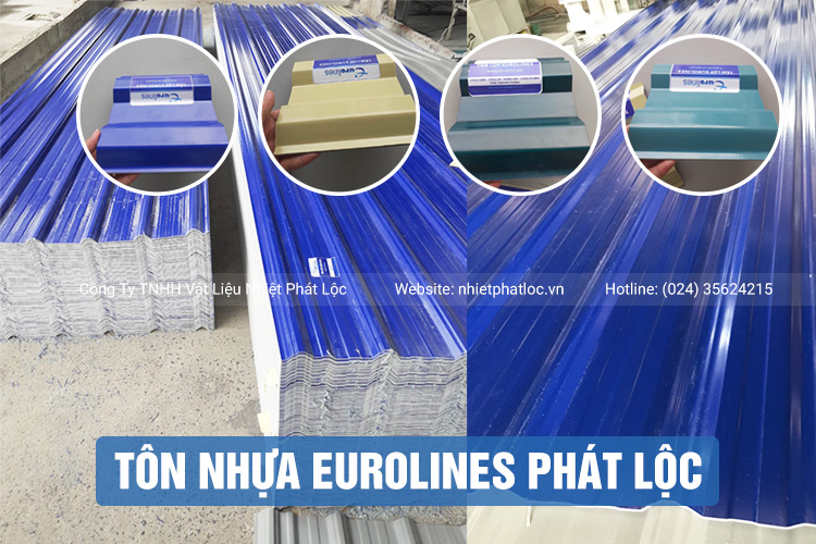 Tôn nhựa - ngói nhựa PVC/ASA Phát Lộc 6 Tôn nhựa Eurolines