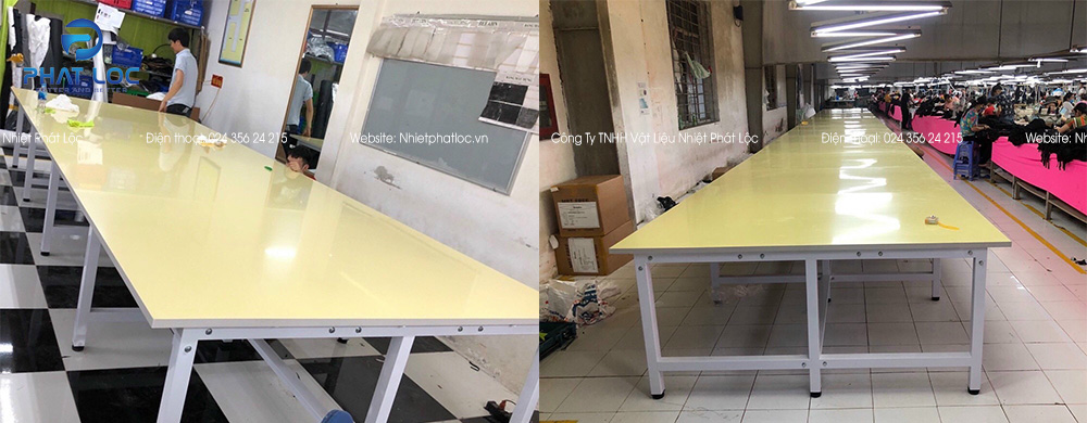 Đơn Vị Sản Xuất Tấm Nhựa PVC/PP/PE Chất Lượng Cao, Uy Tín Nhất Trên Thị Trường 3 Mặt bàn thao tác làm bằng tấm nhựa pvc