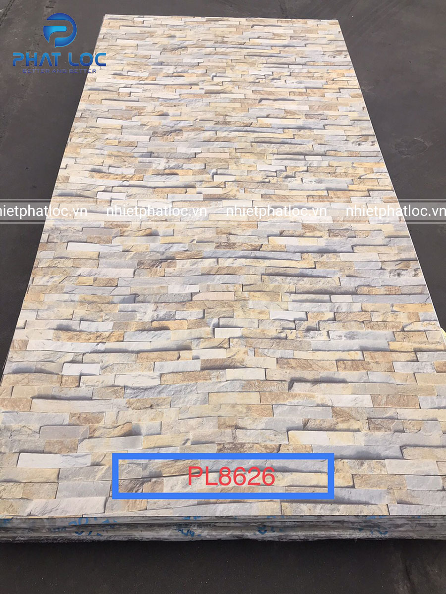 Tấm nhựa ốp tường giả đá PL-8626 1 Tấm nhựa ốp tường giả đá PL-8626