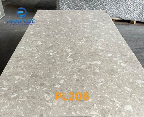 Các Loại Tấm Nhựa Ốp Tường PVC - Vân Đá, Vân Gỗ, Vân 3D 35 Mã Tấm nhựa ốp tường PVC vân đá PL-206: