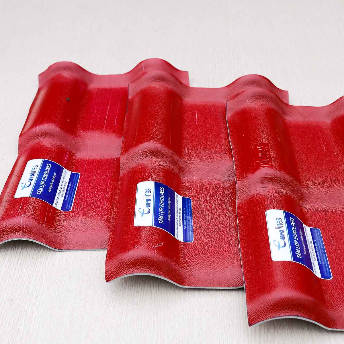 Eurolines PVC/ASA Plastic Tiles 1 Tôn Nhựa Giả Ngói PVC/ASA Eurolines - Ngói Nhựa Siêu Nhẹ, Siêu Bền, Chống Ăn Mòn Hóa Chất