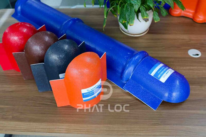 Phụ Kiện Ngói Nhựa PVC/ASA Eurolines - Siêu Bền, Chống Thấm, Chống Dột 29 Tấm úp đuôi mái ngói nhựa – Phụ kiện nhựa giả ngói Eurolines