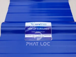 Tôn Nhựa 11 Sóng Vuông - PVC/ASA Eurolines 13 ton nhua mau xanh duong